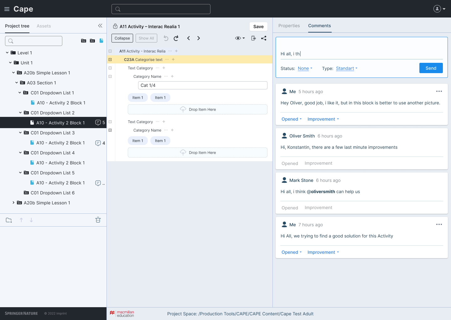 CAPE editor